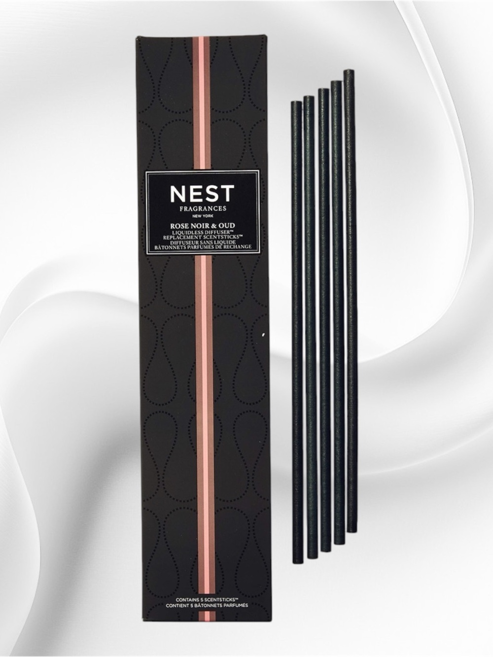 NEST Fragrances Liquidless Diffuser Replacement Scent Sticks- Rose Noir & Oud